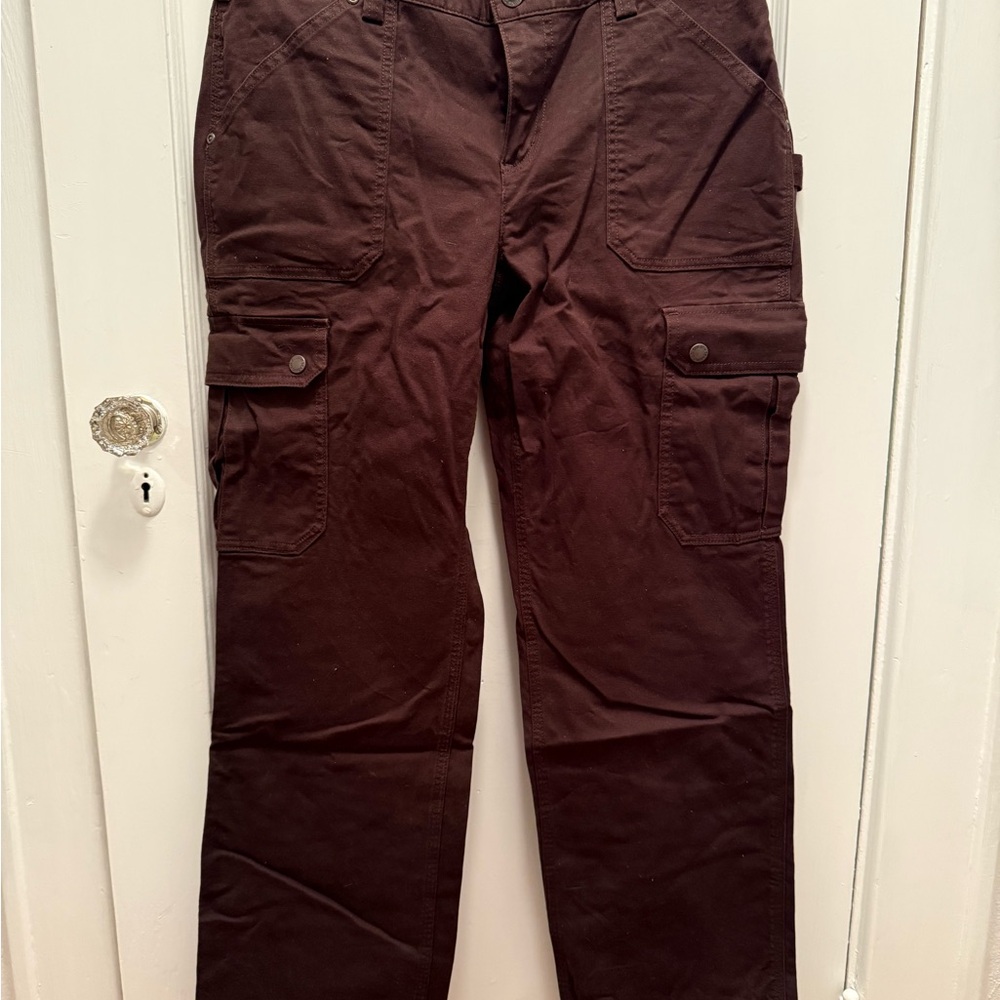 Duluth Trading Women's Brown Cargo Pants